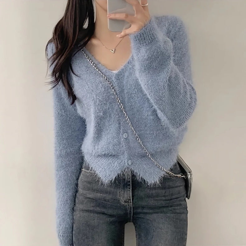 Breezy Chic Knit Cropped Cardigan - KPOSH