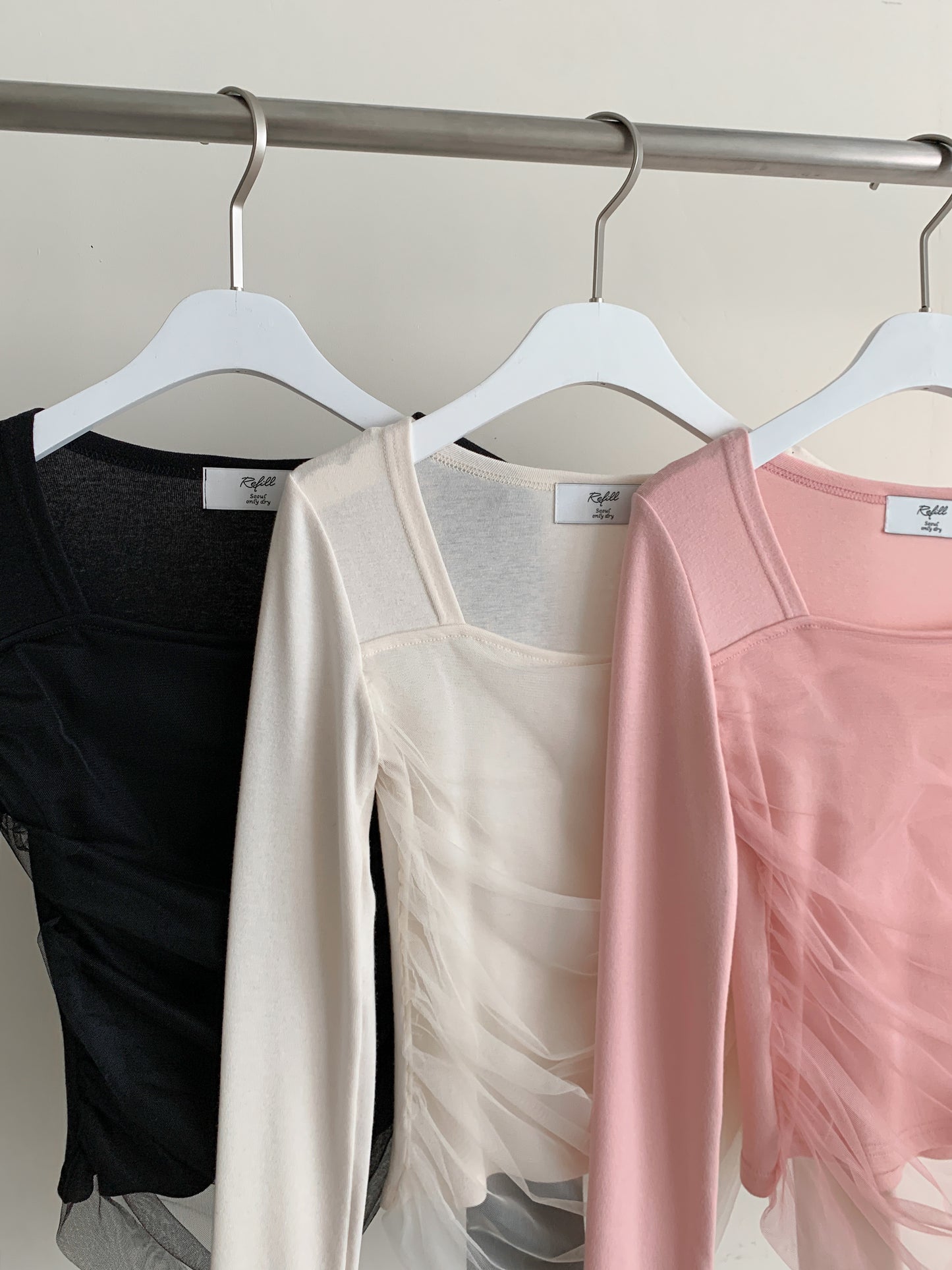 Refill Elegance Ribbed Lace Top