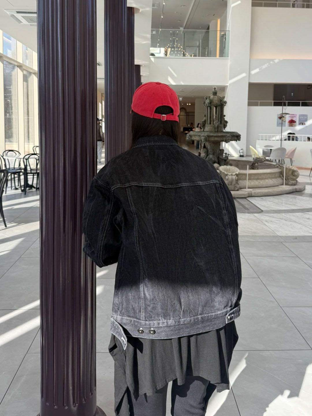 Washing Denim Black Jacket
