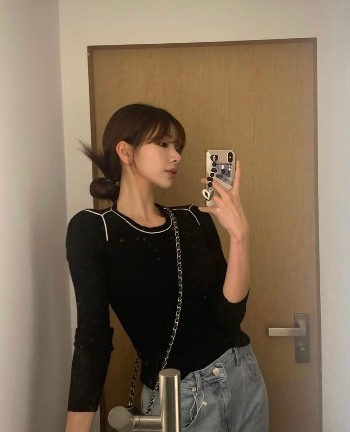 Blackberry Wool Ribbed Knit Top