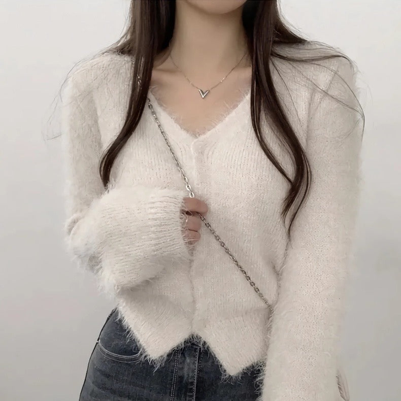 Breezy Chic Knit Cropped Cardigan - KPOSH