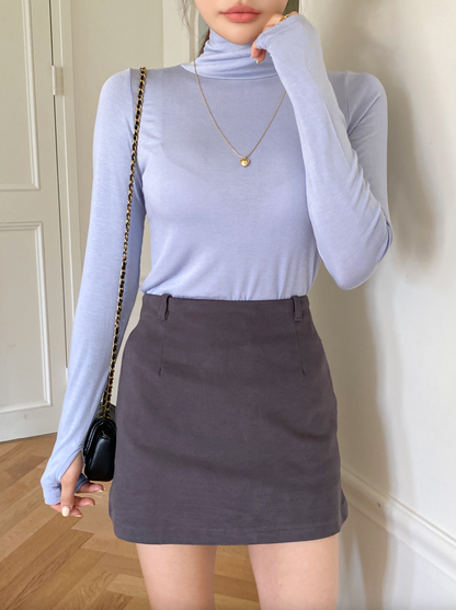 Aurora Knit Mock Neck Top - KPOSH