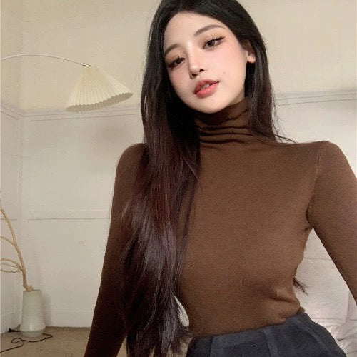 High-Neck Knit Top