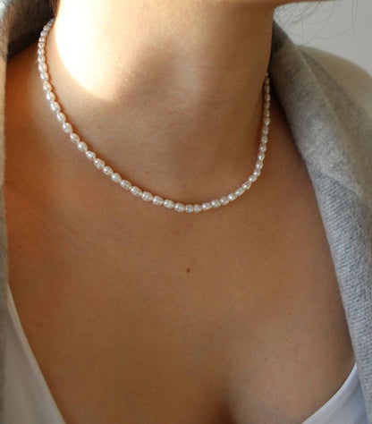 Mini Freshwater Pearl Necklace (Real Pear)