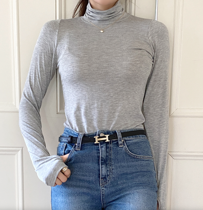 Aurora Knit Mock Neck Top - KPOSH