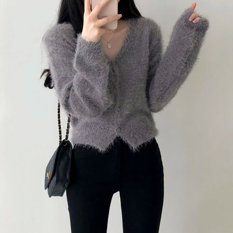 Breezy Chic Knit Cropped Cardigan - KPOSH