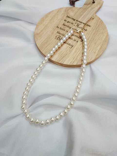 Classic Faux Pearl Necklace - KPOSH