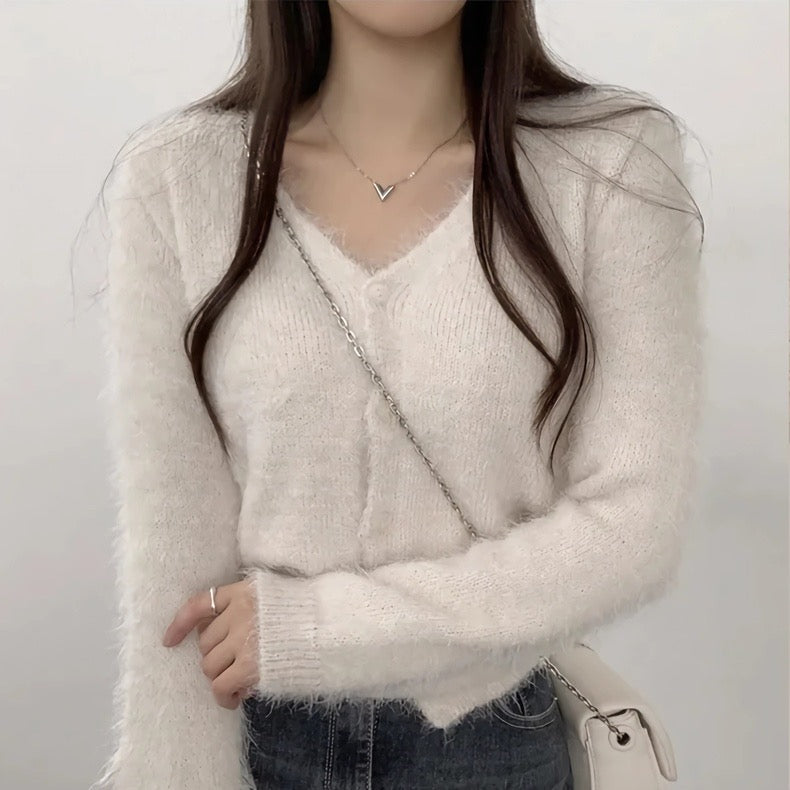 Breezy Chic Knit Cropped Cardigan - KPOSH