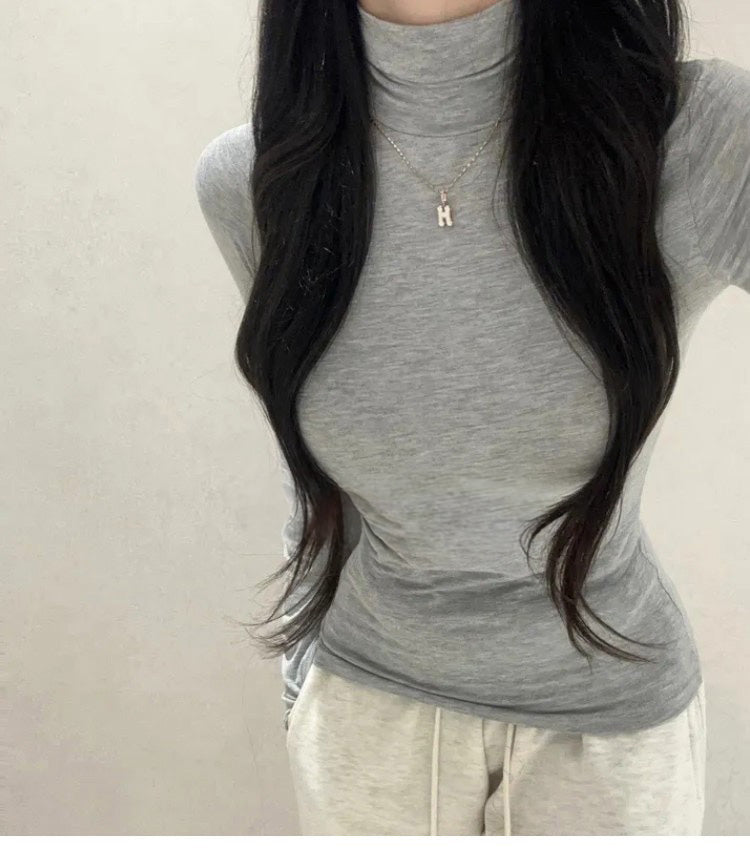 High-Neck Knit Top