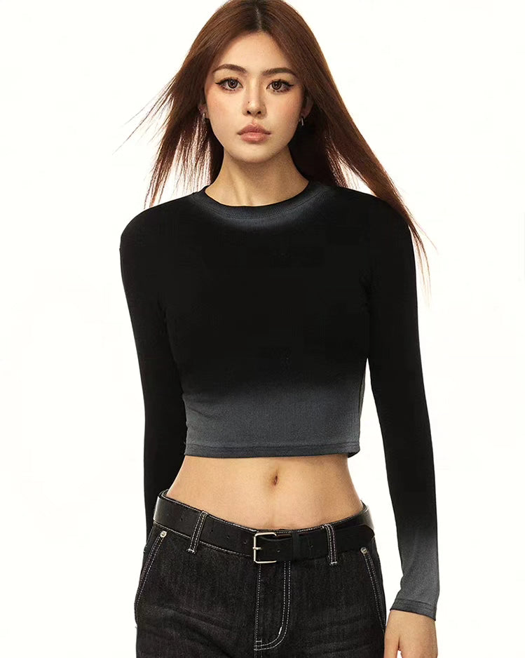 Two-tone Crop solid Crop top