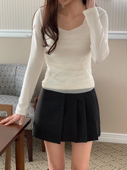 Refill Elegance Ribbed Lace Top