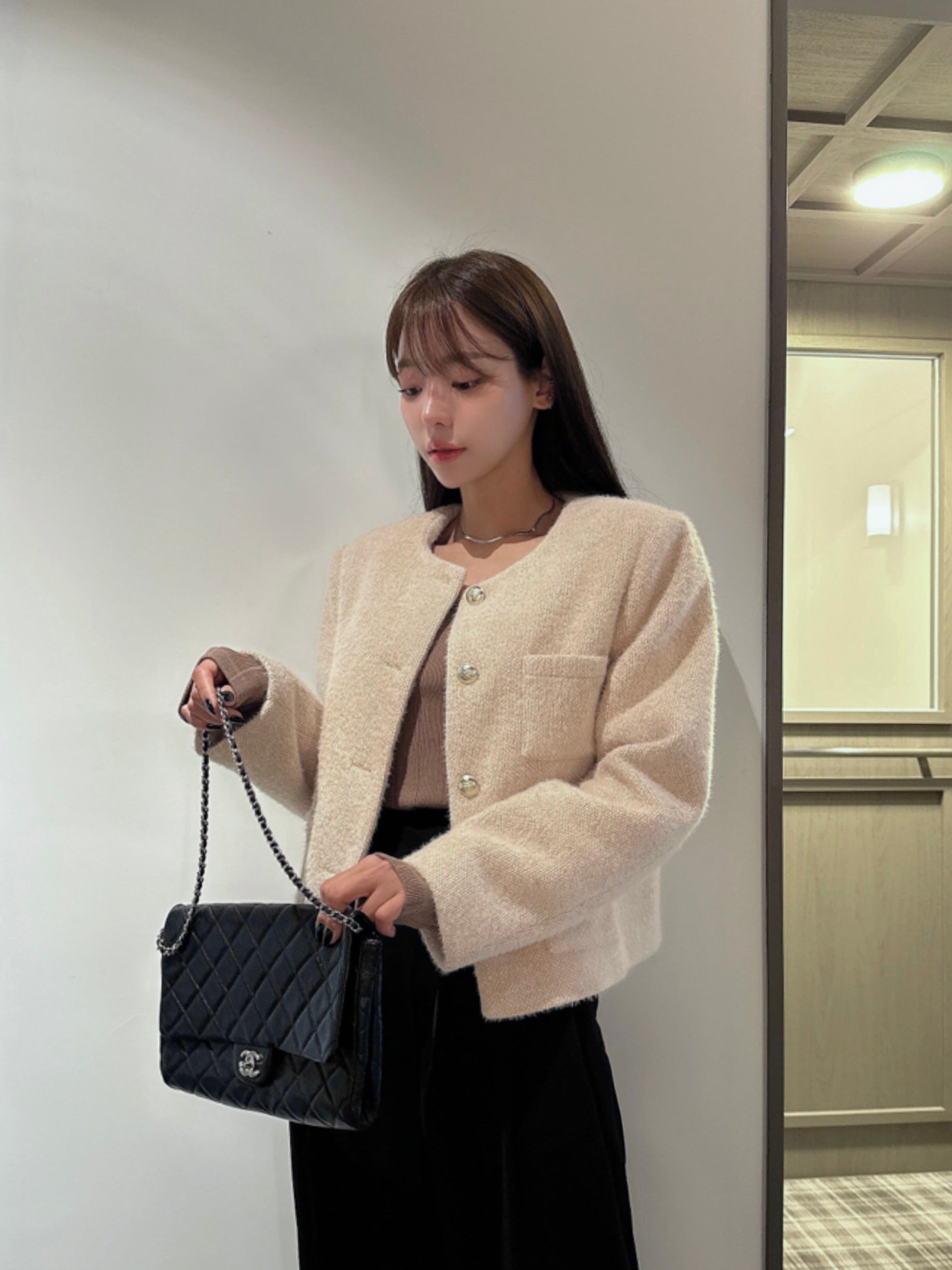 Premium quality Wool Tweed Pocket Jacket (Made in Korea) - KPOSH