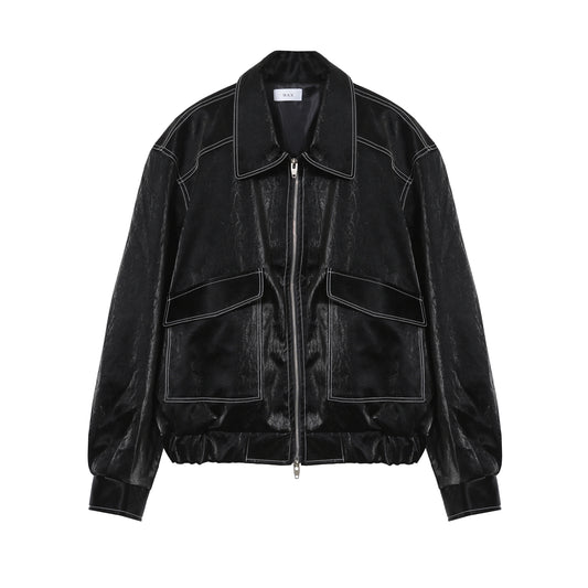 Classic Black Bomber Jacket (Unisex)