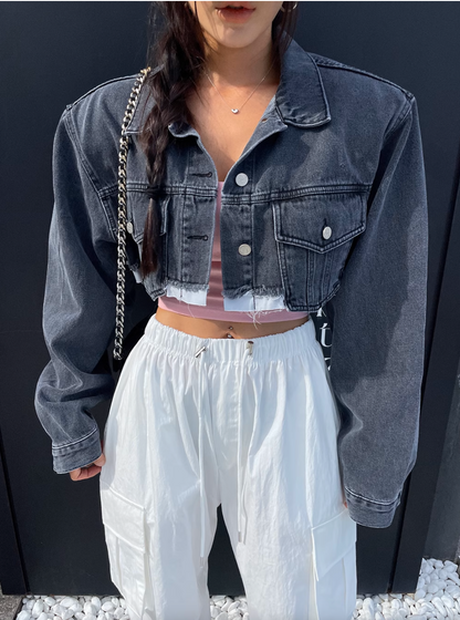 Denim Delight Cropped Jacket