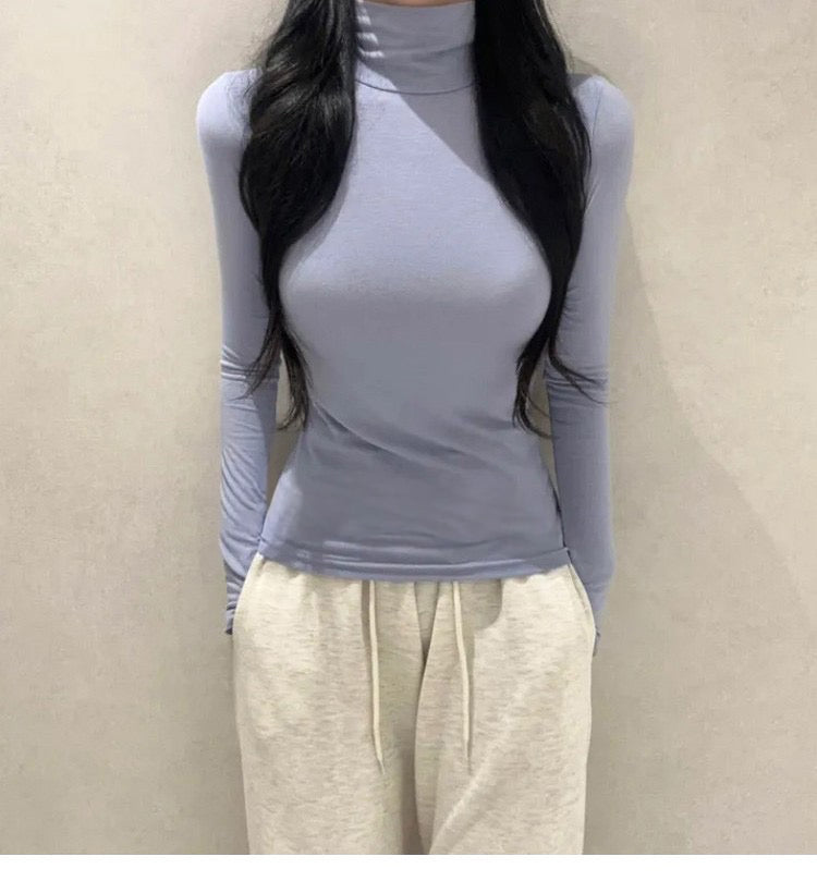 High-Neck Knit Top