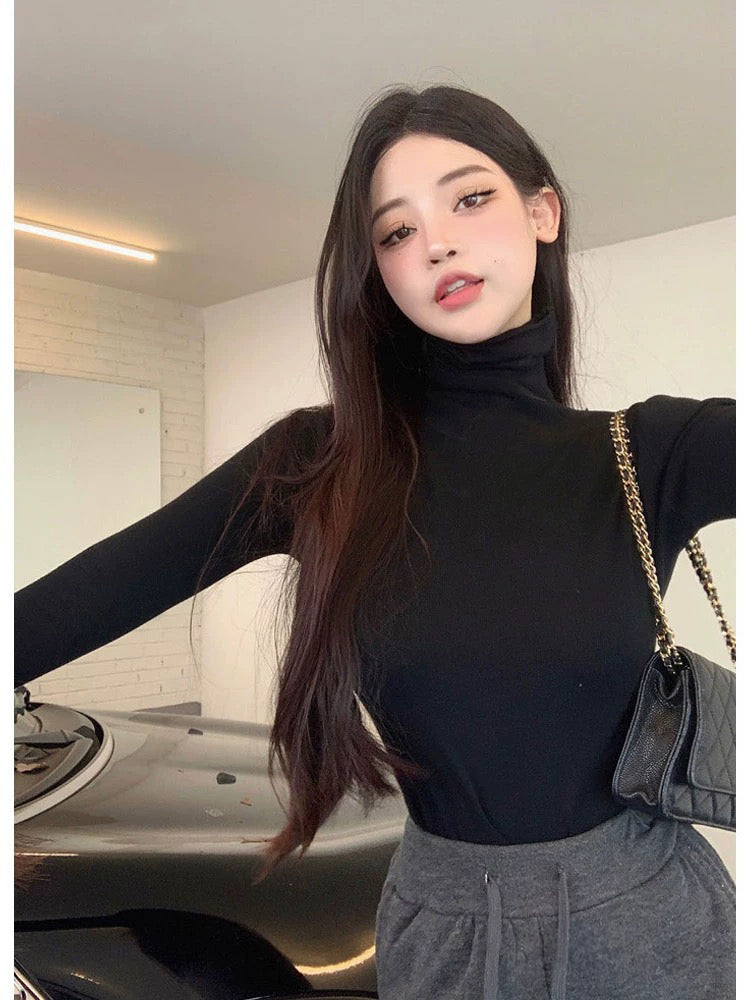 High-Neck Knit Top