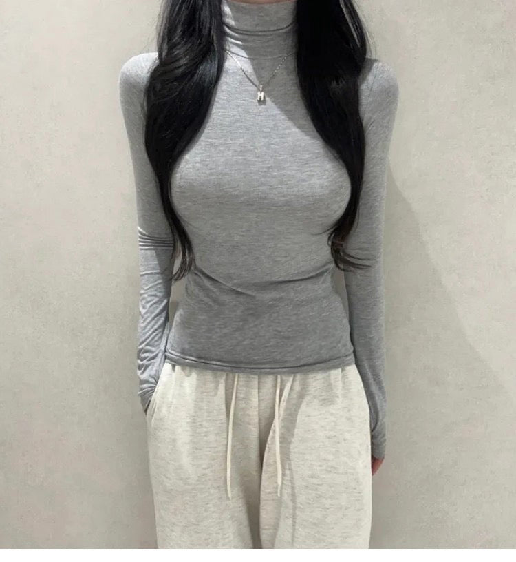 High-Neck Knit Top