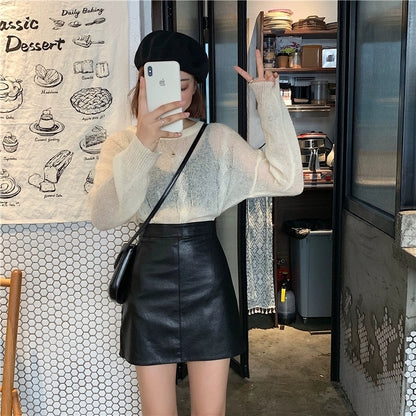 Grace Mini Leather Skirt