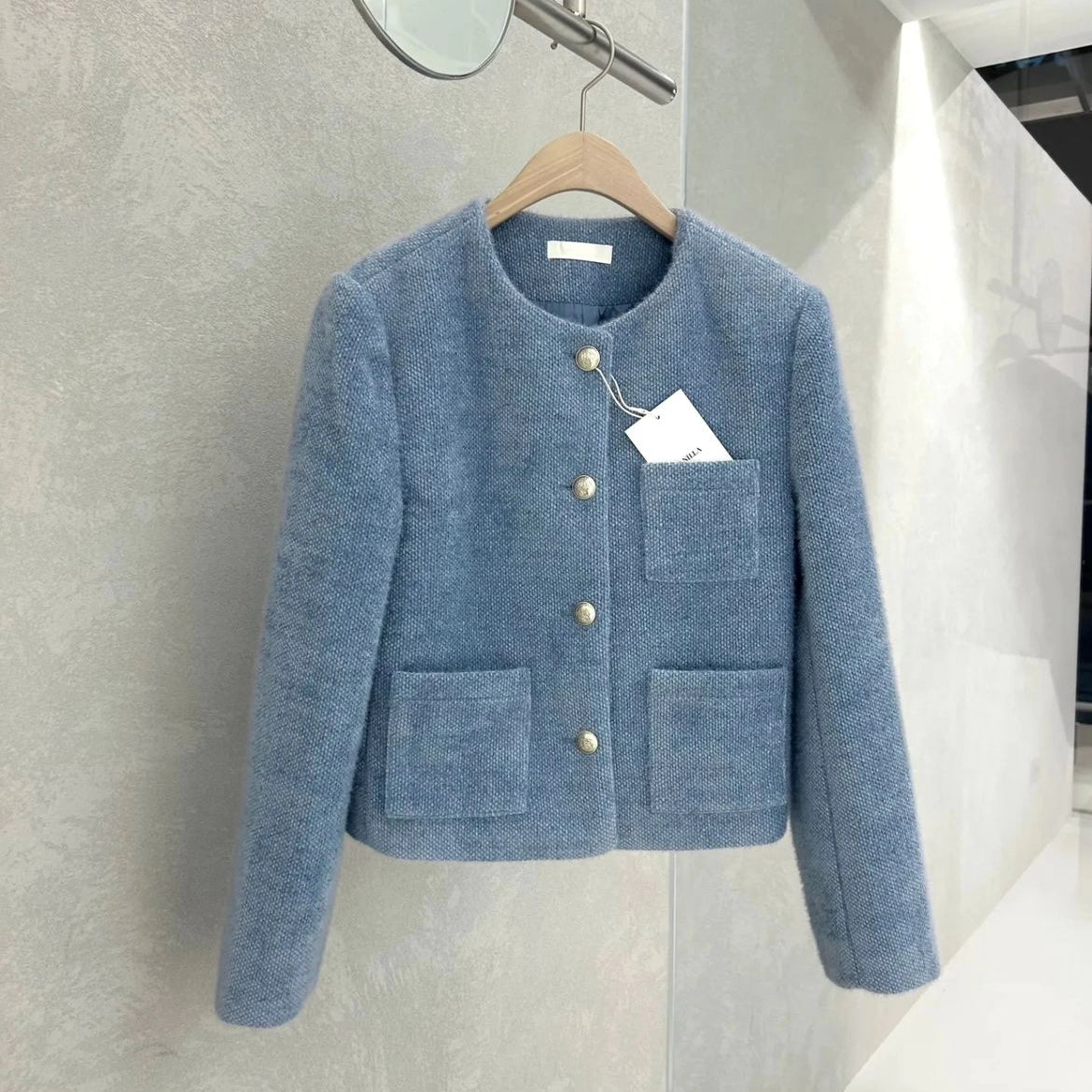 Premium quality Wool Tweed Pocket Jacket (Made in Korea)