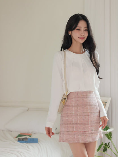 Lovely Dolce Wool Tweed Jacket & Skirt Set (Made in Korea)