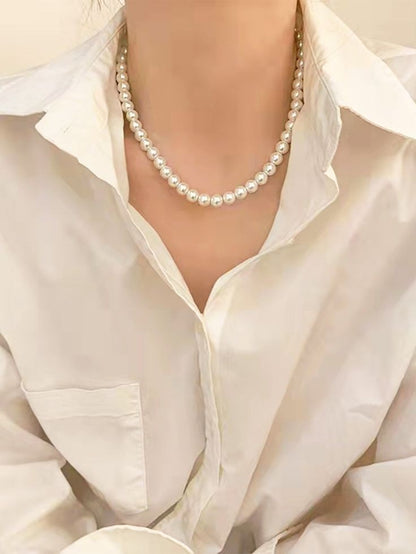 Classic Faux Pearl Necklace