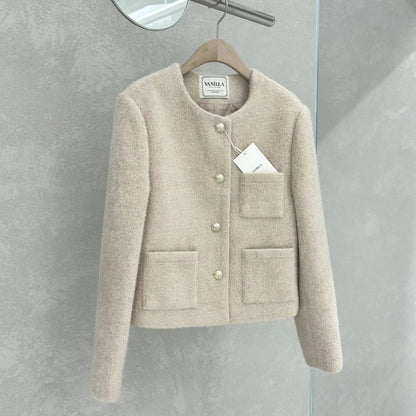 Premium quality Wool Tweed Pocket Jacket (Made in Korea)