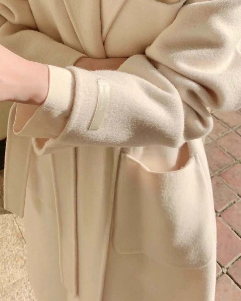 Maison Long Handcrafted Woolen Robe Coat